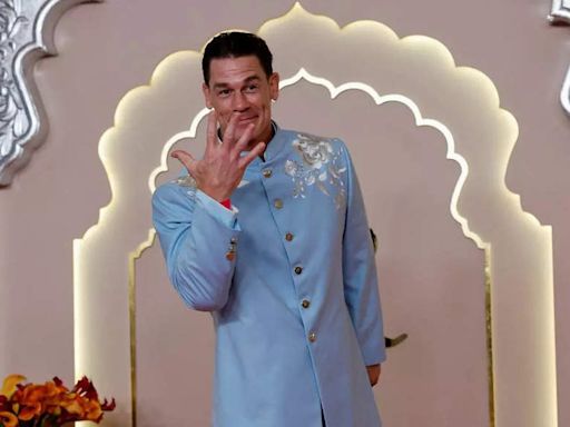 John Cena spotted dancing in the ‘Baraat’ ceremony of Anant Ambani in Mumbai. | WWE News - Times of India