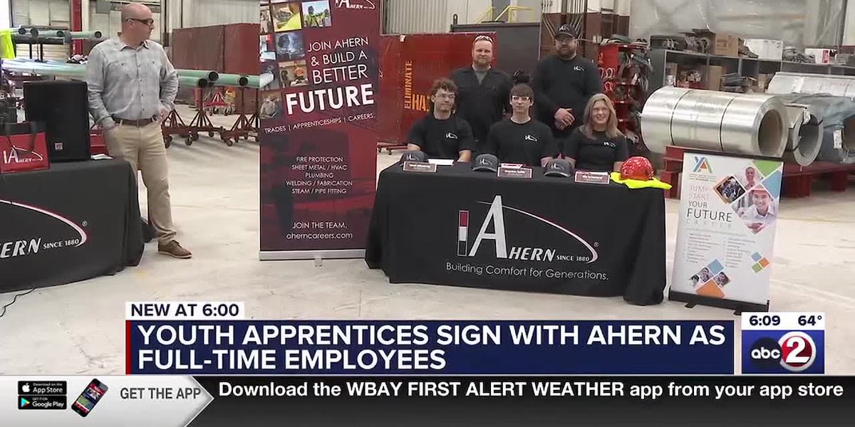 Local contractor holds ‘signing day’ for high school apprentices