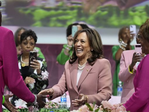 Harris focuses on her personal story, not Biden questions, as she speaks to Black and Asian voters