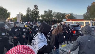 Projectiles thrown at Pro-Palestinian protesters near Tesla factory in Fremont as protests continue