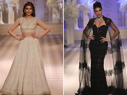 Riddhima Kapoor Sahni, Jacqueliene Fernandez turn show stoppers for Isha Jajodia at India Couture Week