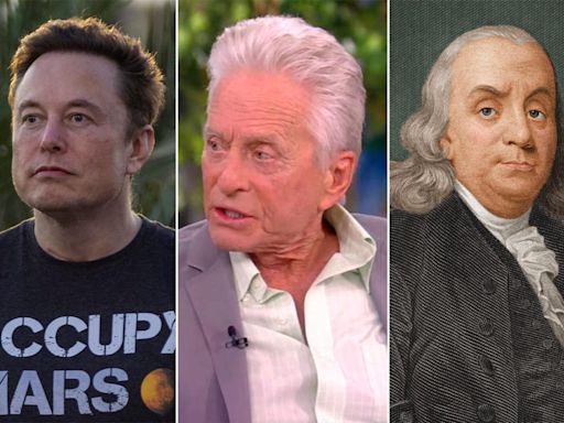 'Franklin's Michael Douglas tells 'The View' why Elon Musk is like Benjamin Franklin: "He liked the ladies"