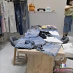 北歐原木服裝店展示桌實木桌子原木桌子長方形- 可開發票