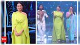 India’s Best Dancer 4: Karisma Kapoor flaunts a chic fluorescent green dress; shares a nostalgic trivia about 'Sundara Sundara' song - Times of India