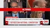 Fact Check: CNN banner about Trump using a child as a human shield is altered