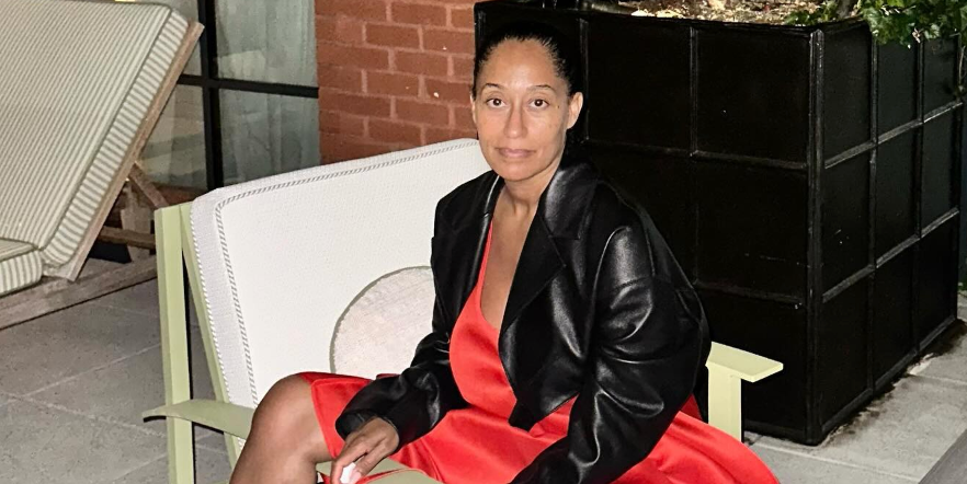 Tracee Ellis Ross Put a Red-Hot Twist on This "It" Mesh Bag