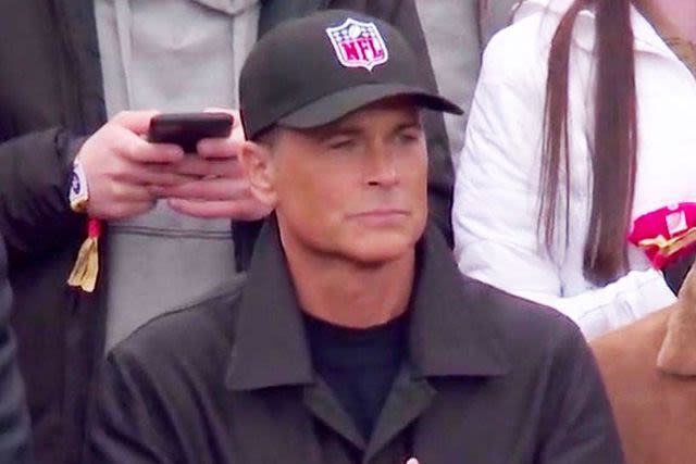 Rob Lowe explains his viral NFL hat that launched a thousand memes: 'I support the shield'