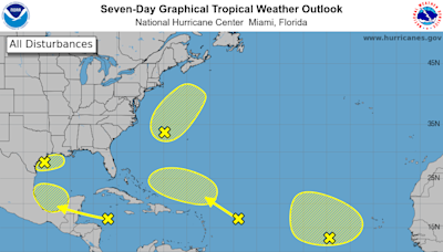 National Hurricane Center tracking 5 disturbances. Newest one could affect Florida