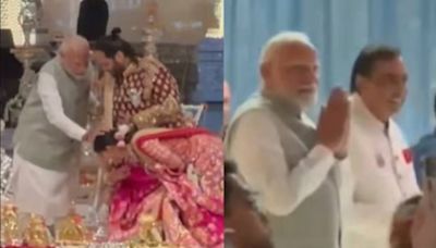 Prime Minister Narendra Modi attends Anant Ambani-Radhika Merchant’s ‘Shubh Aashirvaad’ ceremony, extends greetings; WATCH VIDEO