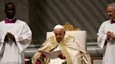 Pope Francis presides over the Vespers prayer service on the day of the Ascension of Jesus Christ on Thursday