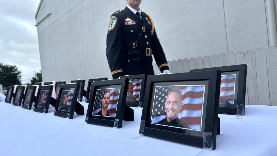 Austin police honor fallen officer Jorge Pastore by adding his name to the department's memorial wall