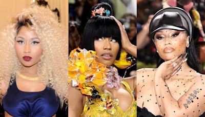 Nicki Minaj wore a gold minidress with hand-painted 3D flowers to her 7th Met Gala. Here are all of her gala ensembles.