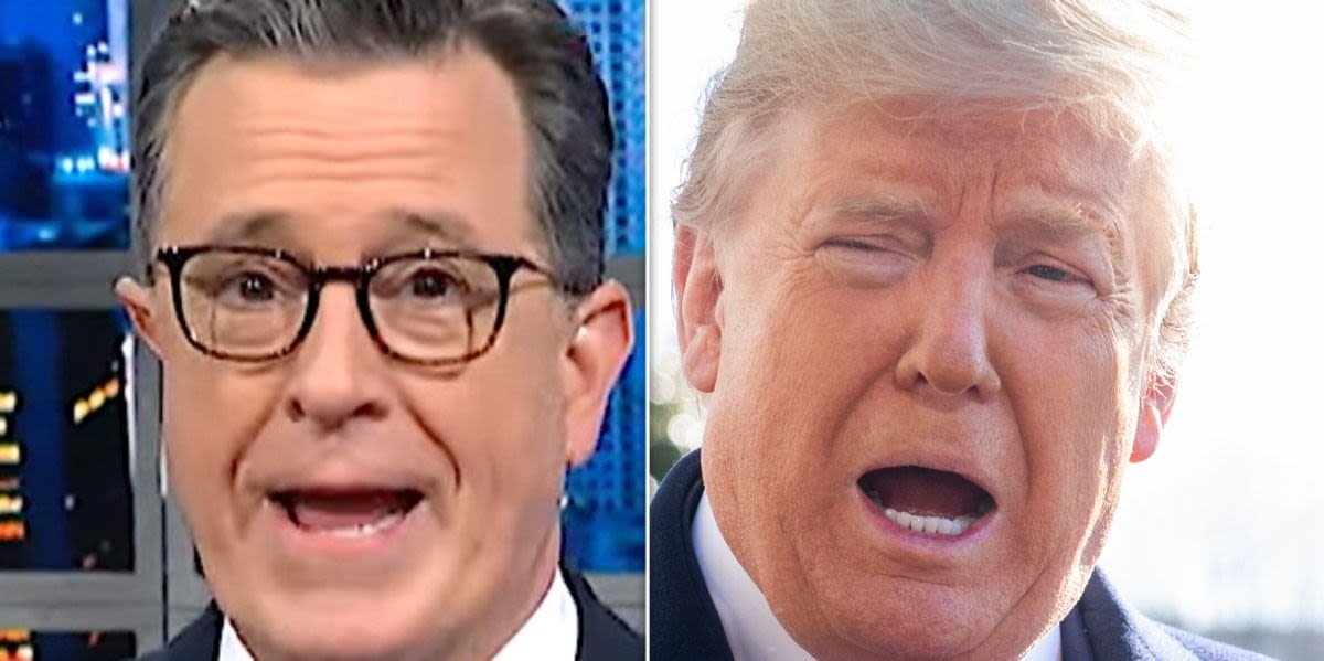 Stephen Colbert Exposes Trump's Most 'Stirringly Stupid' Moneymaking Scheme Yet