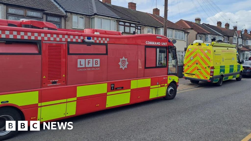 Dagenham house fire: Crews tackle blaze at terraced homes