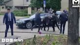 Slovak PM Robert Fico carried to car after being shot