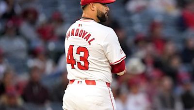 Sandoval hit hard in Halos' tough loss to Cleveland