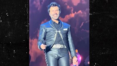 Mexican Singer Alejandro Fernández Roasted Over Bulge in Tight Leather Pants