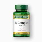 B-Complex With B-12鈷胺素綜合維生素B群菸酸木瓜蛋白酶啤酒酵母蛋白質礦物質酵母蛋白300片b1b2b3
