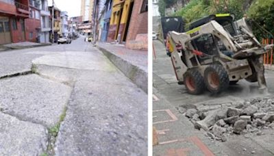 Reparan grietas en el barrio Cervantes de Manizales