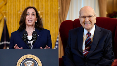 LDS leader Russell Nelson and Kamala Harris share an influential mutual friend. He says both keep ‘their eyes on Jesus.’