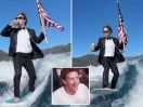 Mark Zuckerberg dons tux in July 4 surfing video while holding beer and US flag