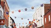 Giant palette boards spring up above heads of Worcester shoppers