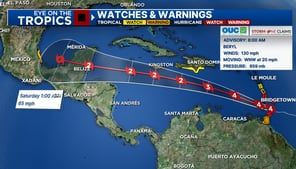 Record-breaking Hurricane Beryl is now in the Eastern Caribbean