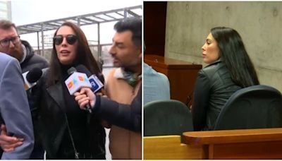 "Esto es un ataque de celos de la diputada": Así fue la llegada de Daniela Aránguiz a tribunales