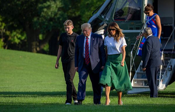 Melania Trump Stole The Spotlight At Barron's Graduation In A $5K Dior Blazer