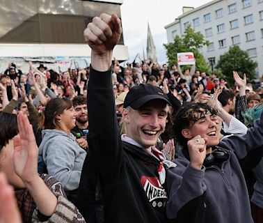 French voters reject a far-right majority in favour of the left