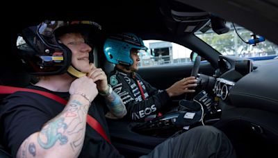 Ed Sheeran Takes 'Hot Lap' with F1 Driver George Russell in Miami: 'That Was Really F---ed Up'