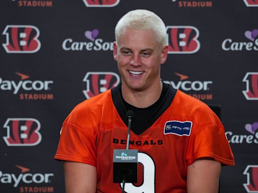 Joe Burrow haircut: Bengals QB says he got bleached blonde buzzcut because he 'got bored'