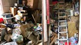 Incredible pictures show hoarder house where owner piled up rubbish for 30 years