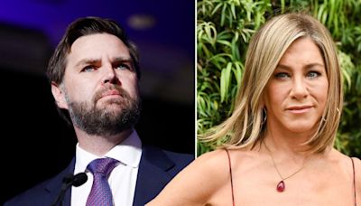 Jennifer Aniston delivers damning blow to JD Vance's 'childless cat ladies' dig