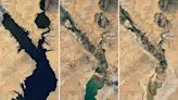 NASA satellite images show Lake Mead water levels plummeting to lowest point since 1937