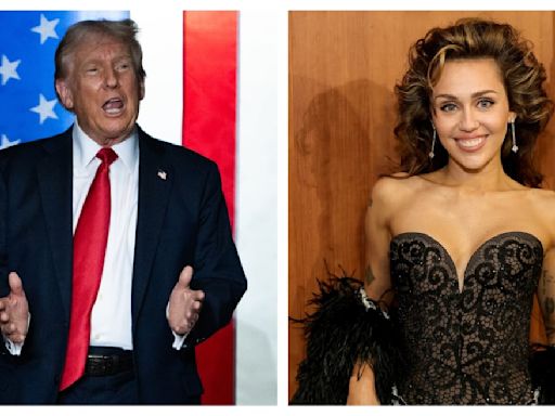 Trump Goes After Miley Cyrus After Praising Her Dad Onstage