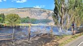 Grassfire off Highway 3 in Cawston