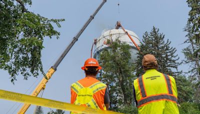 Crews begin demolition of inactive Bismarck water tower