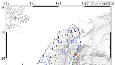 凱米颱風才走就有地震！「花蓮震度4級」全台最大