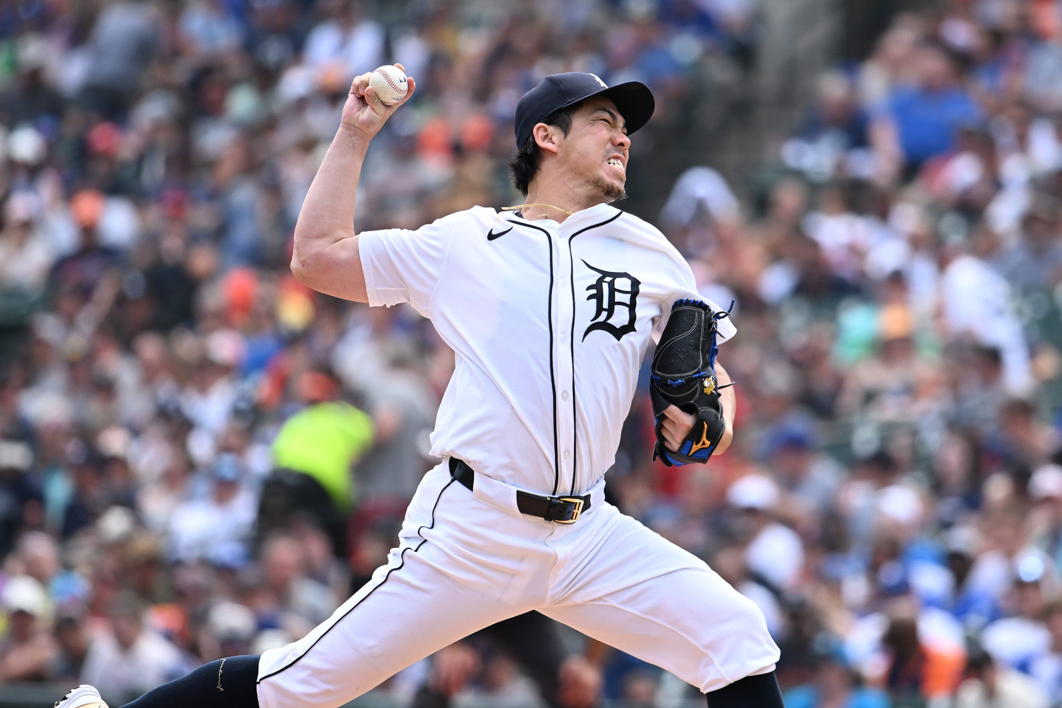Detroit Tigers' Kenta Maeda reacts to new bullpen role, dominant first relief appearance