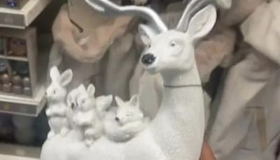 Giggling shoppers spot a VERY rude addition to B&M's Christmas deer ornaments