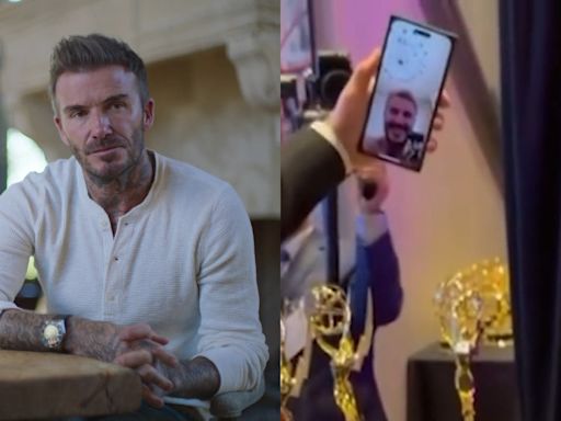 Documentário de David Beckham vence Emmy e astro 'recebe' prêmio por chamada de vídeo: 'Queria estar aí'