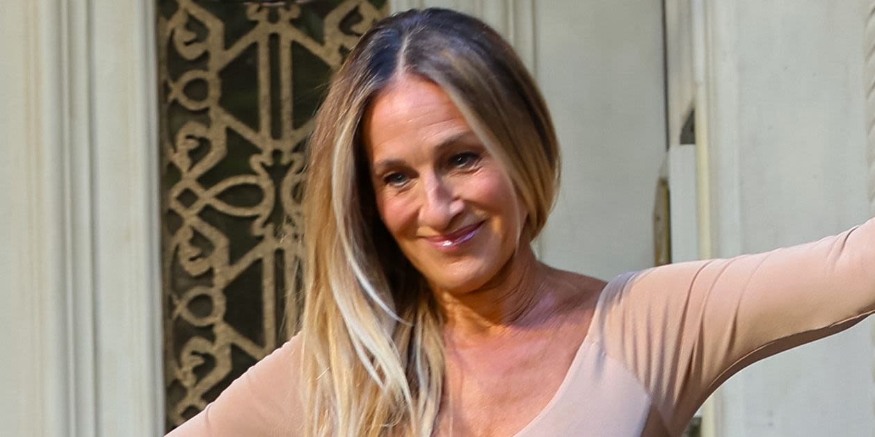 Sarah Jessica Parker's peplum denim midi is major ‘00s nostalgia