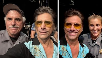 Actor John Stamos poses with Horry County deputies during Alabama Theatre performance