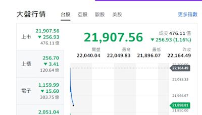 台股開盤》台股跌破22000 分析師：季線失守3天、不利多方反彈