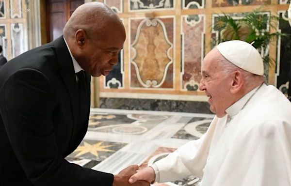 New York City Mayor Eric Adams meets with Pope Francis in Rome