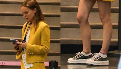 How Natalie Portman Gave Her Cheerful Outfit a Casual Update With Trendy Dior Sneakers at the 2024 Paris Olympics