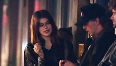 Kaia Gerber cozies up to Austin Butler during smoke break in NYC