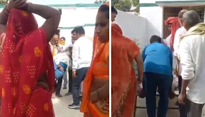 ... Man Standing In Queue At Polling Booth In Ballia Collapses And Dies Due To Extreme Heat; VIDEO