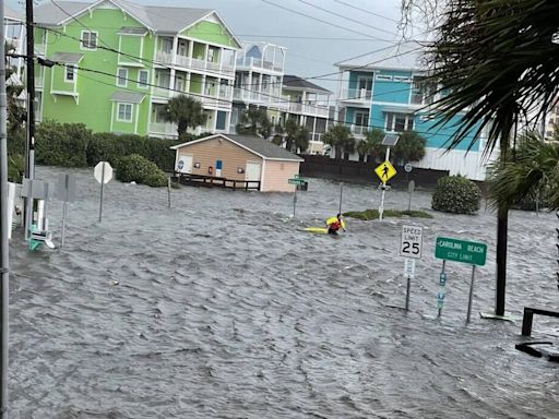 Some NC beach towns are flooding Monday as still-unnamed storm dumps rain across area